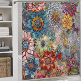 Delicate Colorful Floral Boho Shower curtain