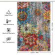 Delicate Colorful Floral Boho Shower curtain