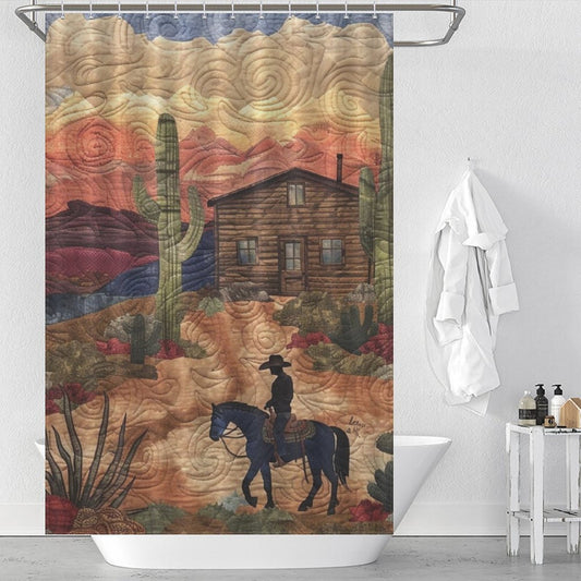 Desert Cowboy Shower Curtain