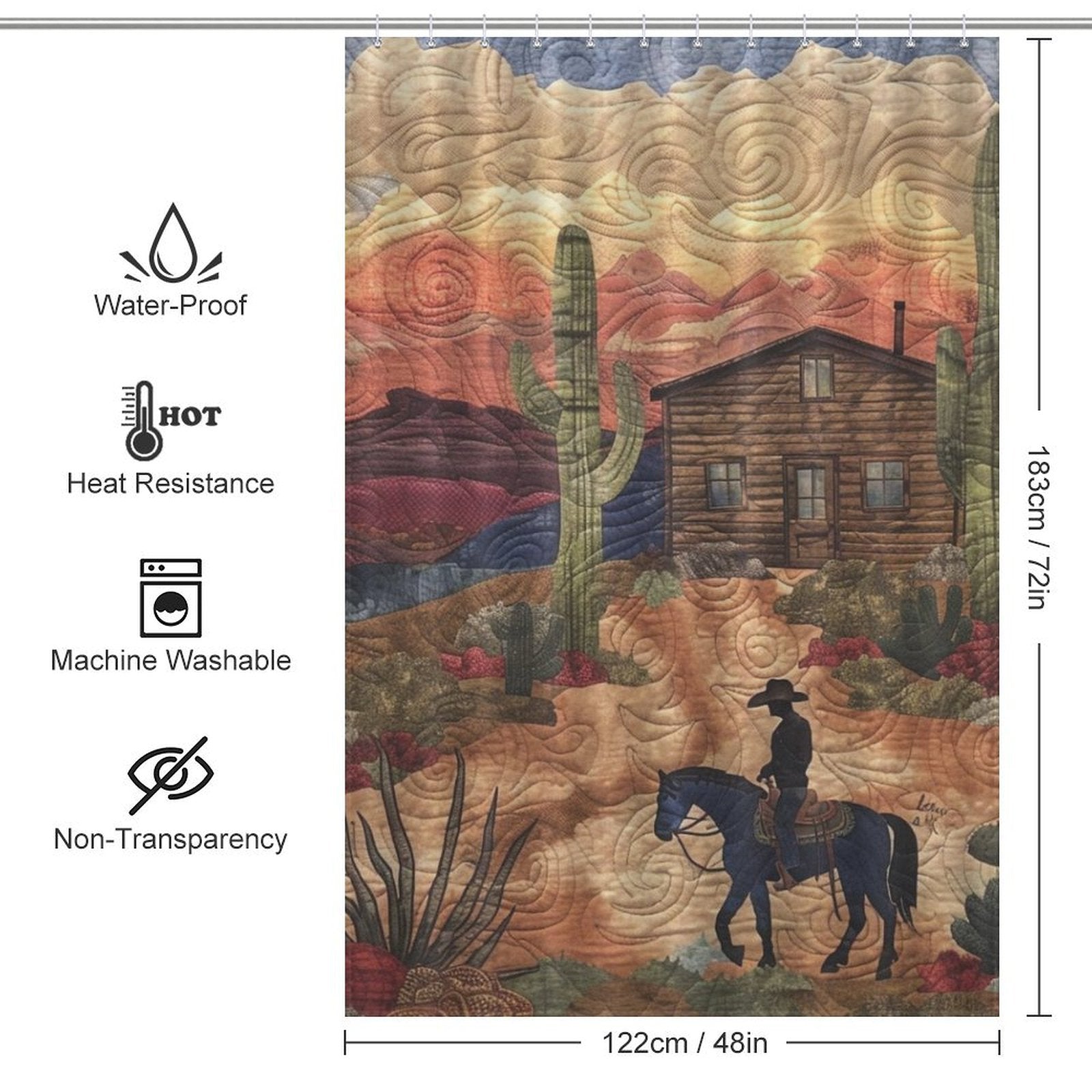 Desert Cowboy Shower Curtain