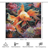 Dive into Tranquility with Goldfish Shower Curtain 