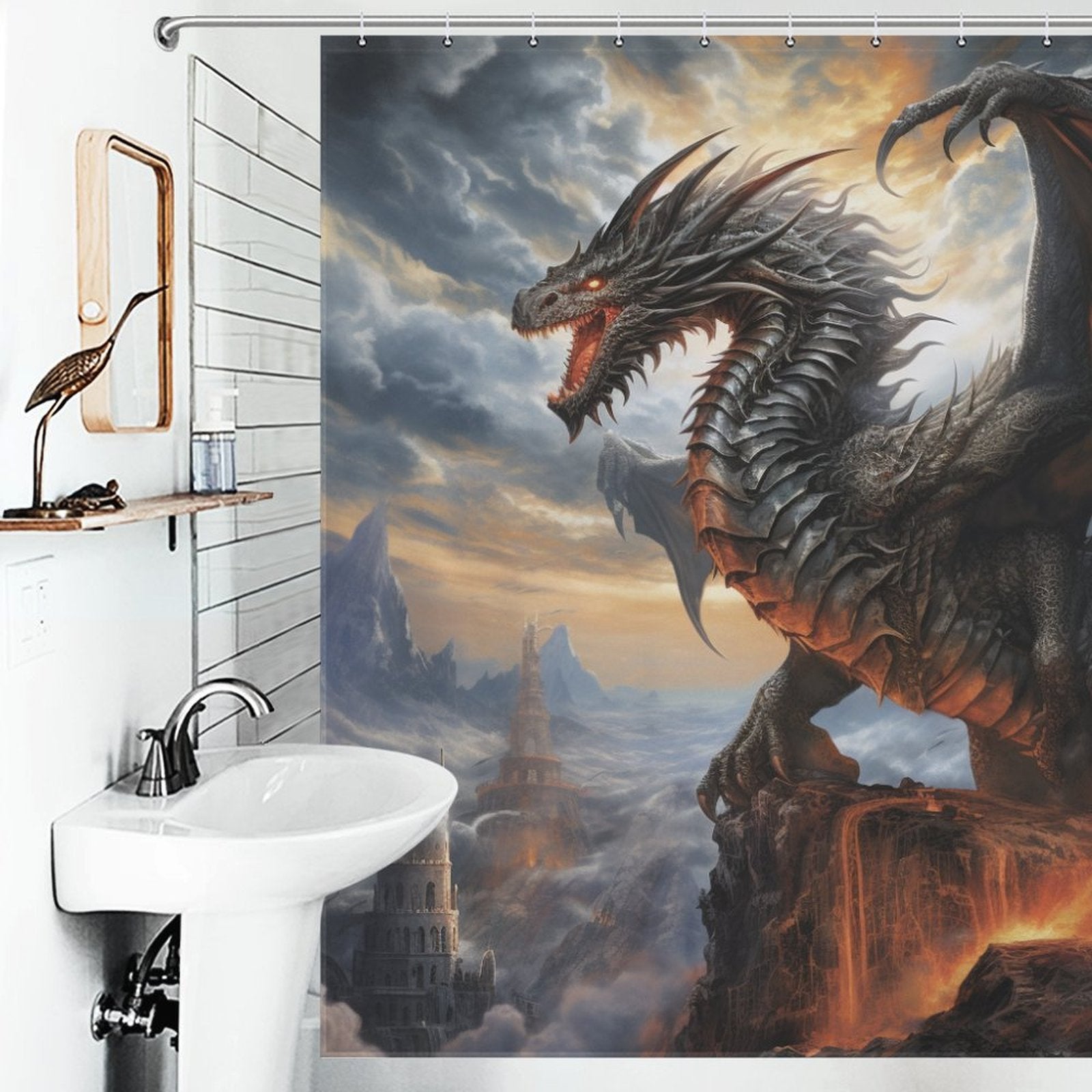 Dragon Shower Curtain Fantastical 