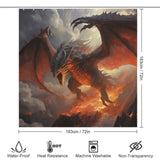 Dragon Shower Curtain Mystical Skies 