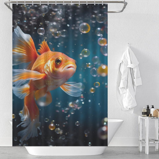 Dreamy Aquatic Goldfish Shower Curtain 