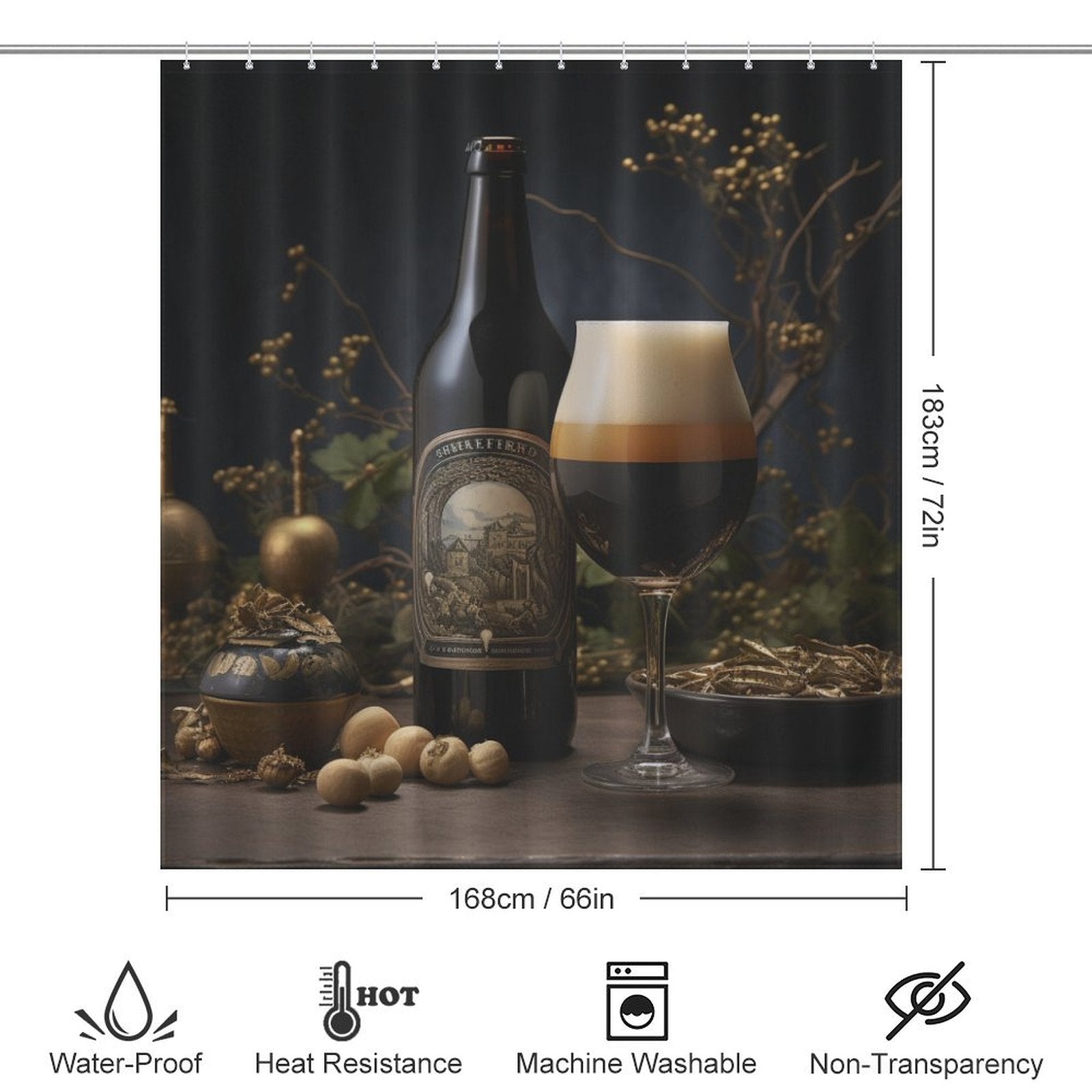 Dreamy Stout Beer Shower Curtain