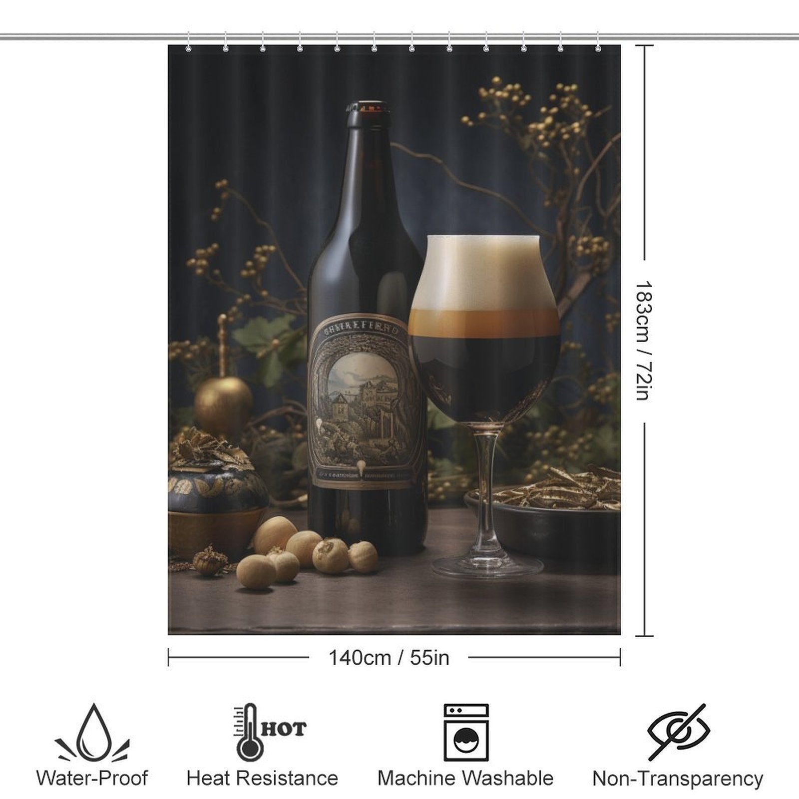 Dreamy Stout Beer Shower Curtain