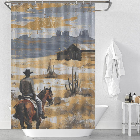 Dusty Trails Cowboy Shower Curtain