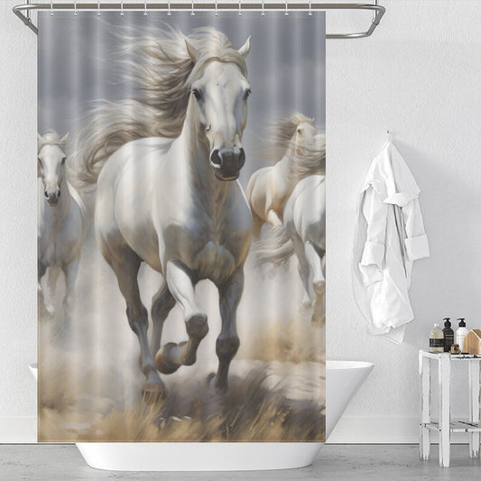 Dynamic Horse Shower Curtain