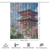 Eastern Elegance Pagoda Shower Curtain
