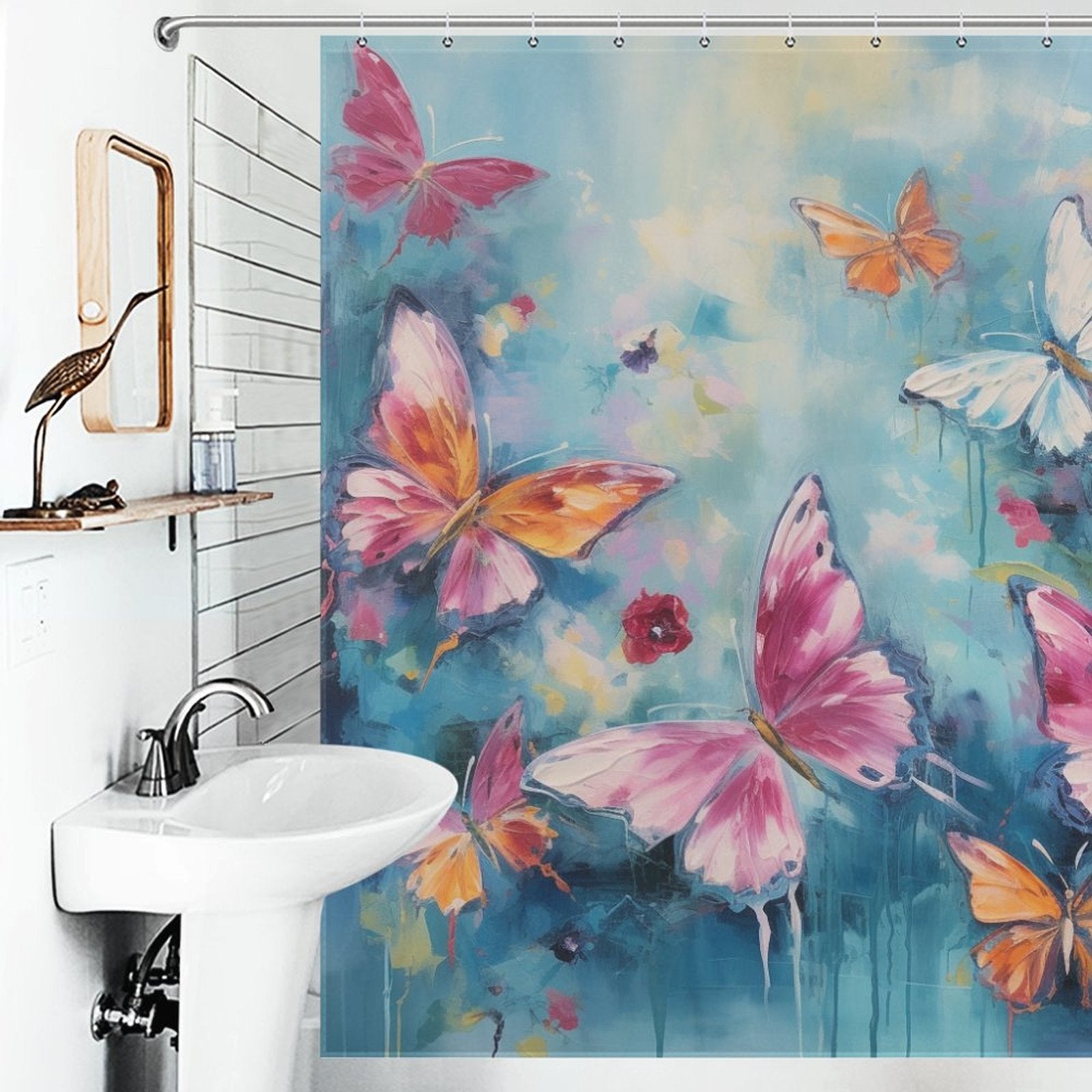 Educational Butterfly Showcase Shower Curtain