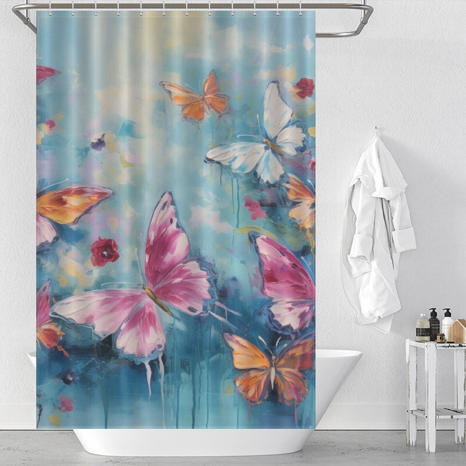 Educational Butterfly Showcase Shower Curtain