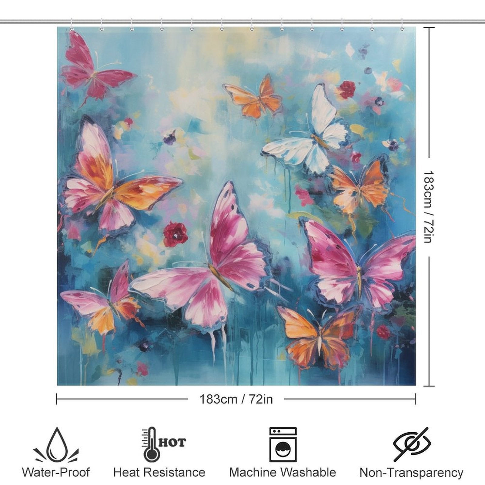 Educational Butterfly Showcase Shower Curtain