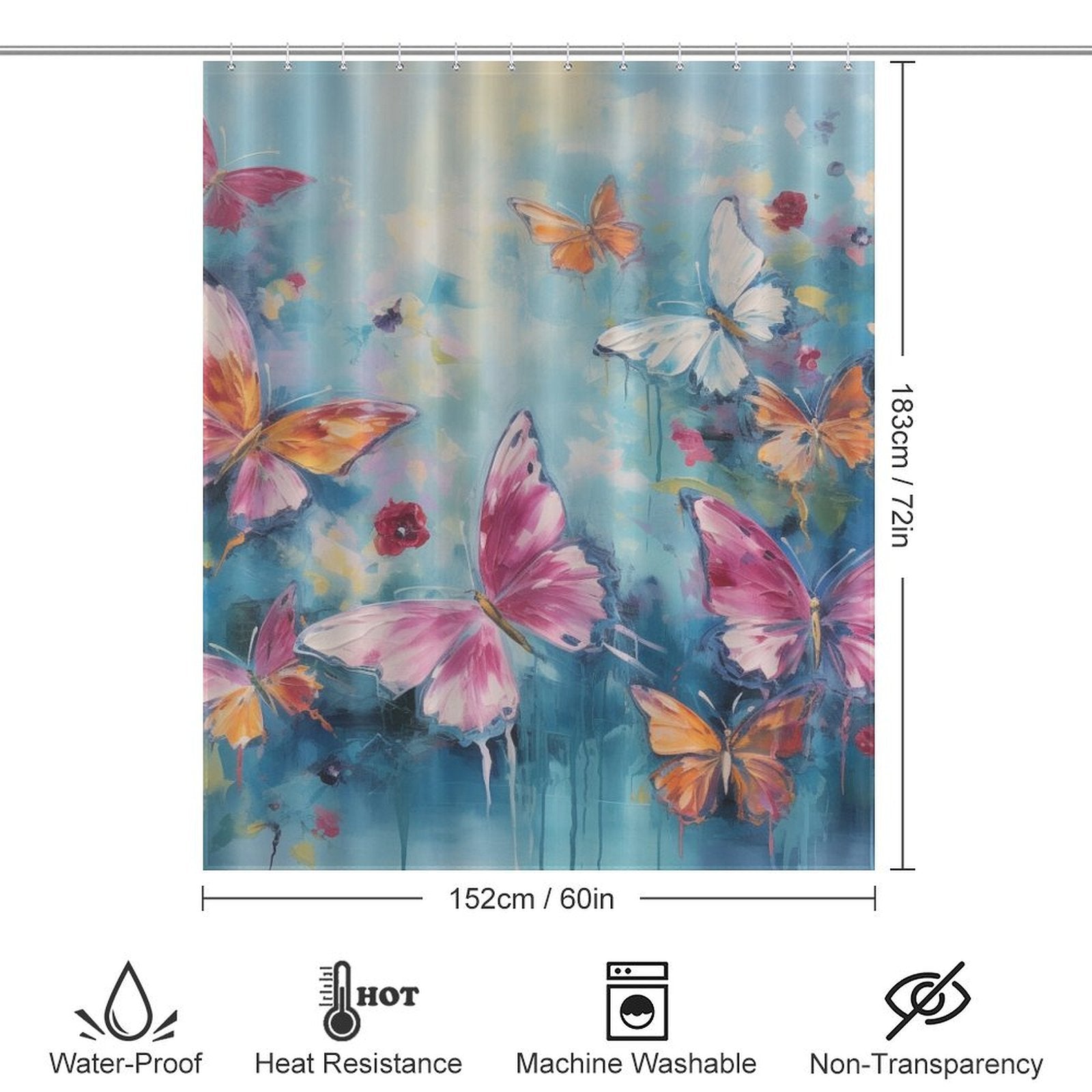 Educational Butterfly Showcase Shower Curtain