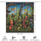 Educational Caterpillar Shower Curtain