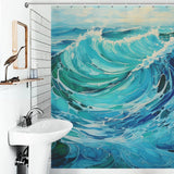 Elegance Turquoise Shower Curtain