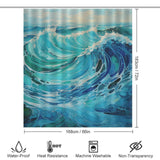 Elegance Turquoise Shower Curtain