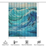 Elegance Turquoise Shower Curtain