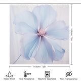 ElegantFlair Periwinkle Shower Curtain