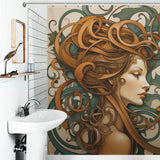 Elegant Art Nouveau Shower Curtain