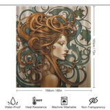 Elegant Art Nouveau Shower Curtain