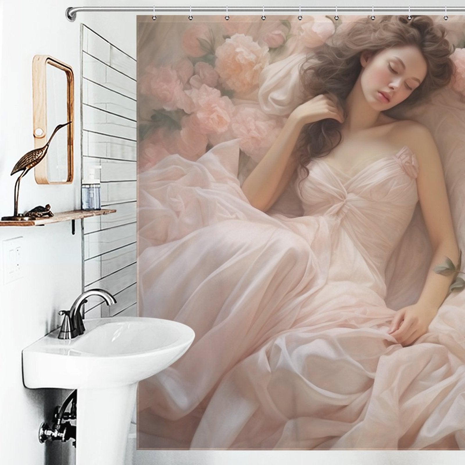 Elegant Blush Shower Curtain