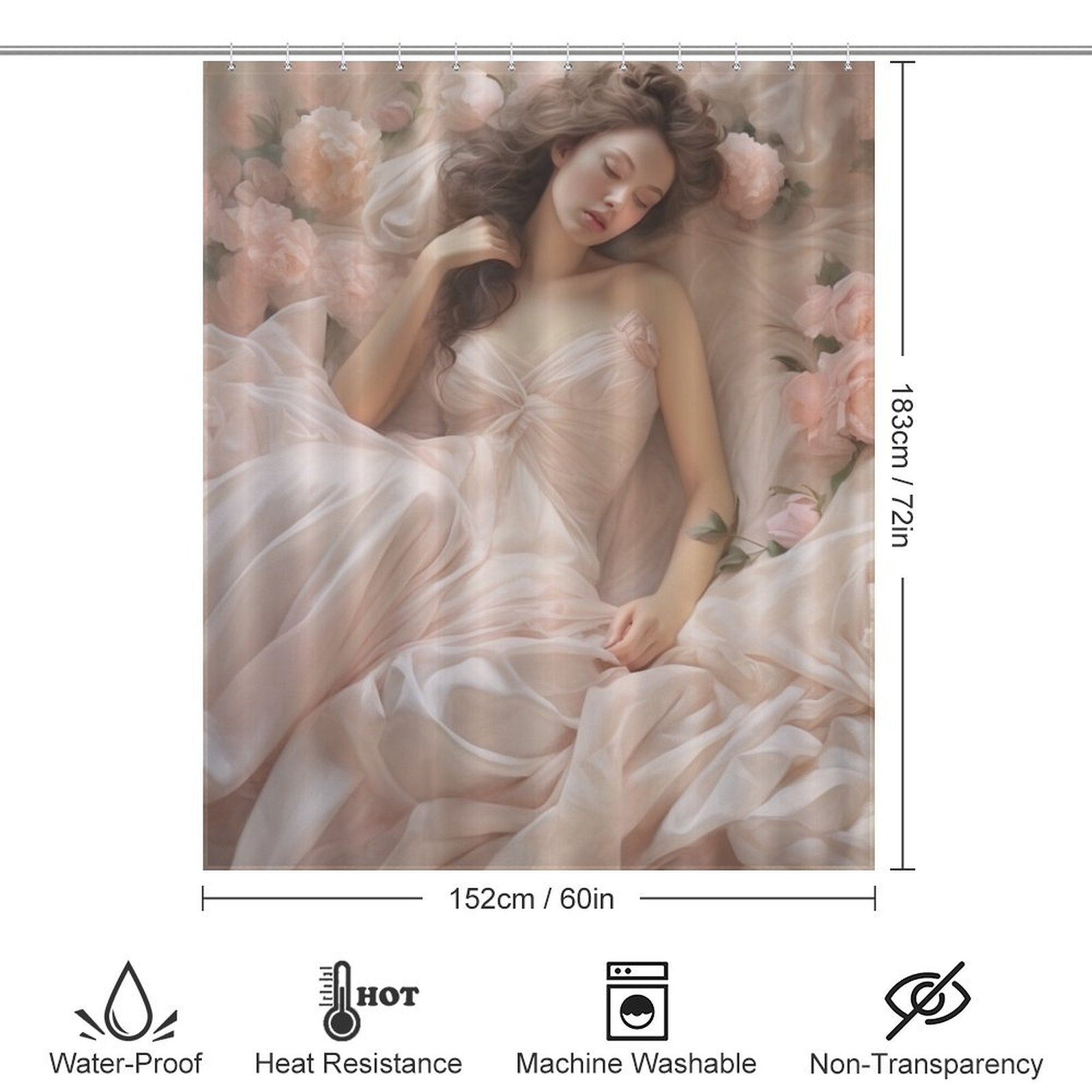 Elegant Blush Shower Curtain