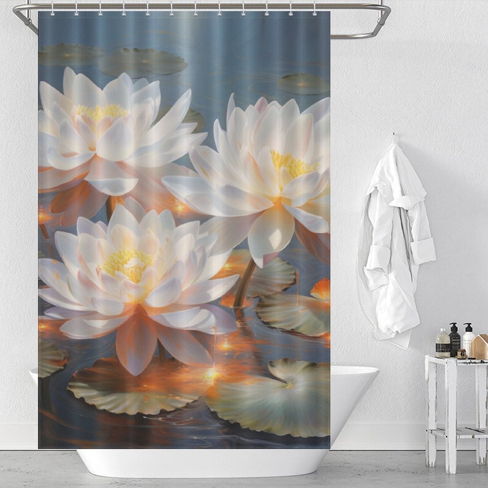 Elegant Lotus Shower Curtain