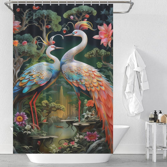 Elegant Phoenix Chinoiserie Shower Curtain