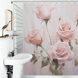 Elegant Pink Rose Shower Curtain