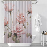 Elegant Pink Rose Shower Curtain