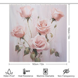 Elegant Pink Rose Shower Curtain