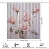 Elegant Pink Rose Shower Curtain