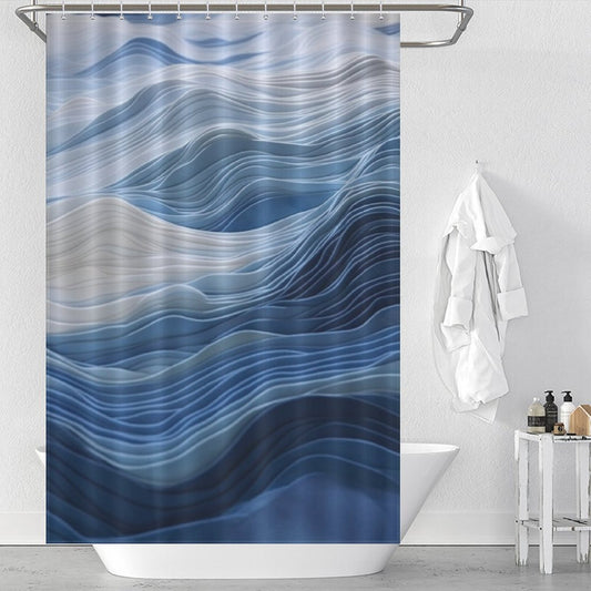 Elegant and Stylish Indigo Blue Shower Curtain