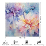 Elegant and Vibrant Watercolor Floral Shower Curtain