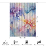 Elegant and Vibrant Watercolor Floral Shower Curtain