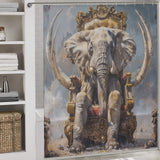 Elephant Sitting on Chair Shower Curtain