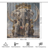 Elephant Sitting on Chair Shower Curtain