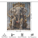 Elephant Sitting on Chair Shower Curtain