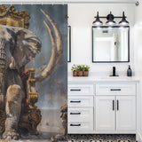 Elephant Sitting on Chair Shower Curtain