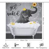 Get a Funny Elephant Shower Curtain-Cottoncat for your bathroom decor, featuring a playful print of a naked elephant.