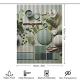 Emerald Green Shower Curtain Luxury