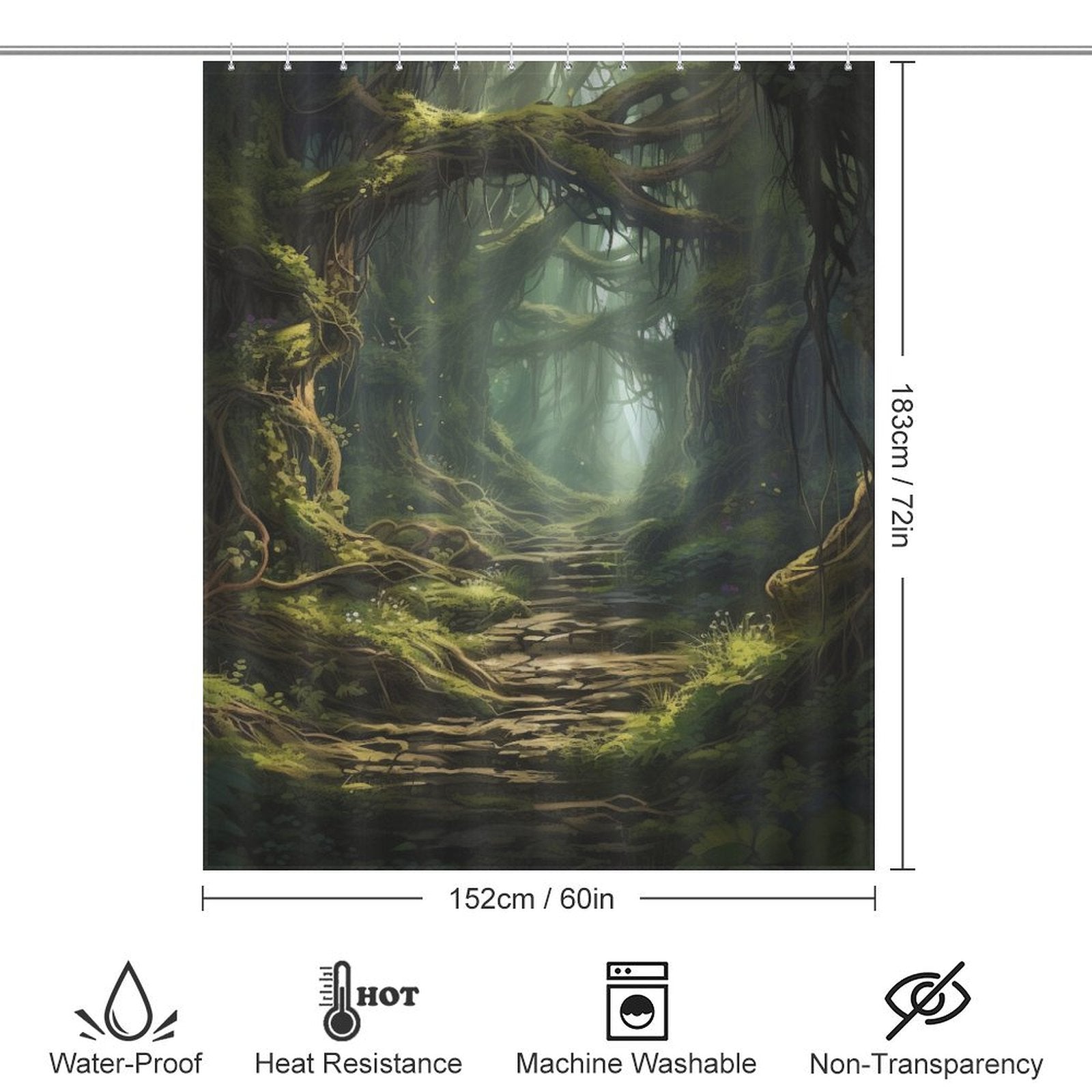 Enchanted Woods Shower Curtain