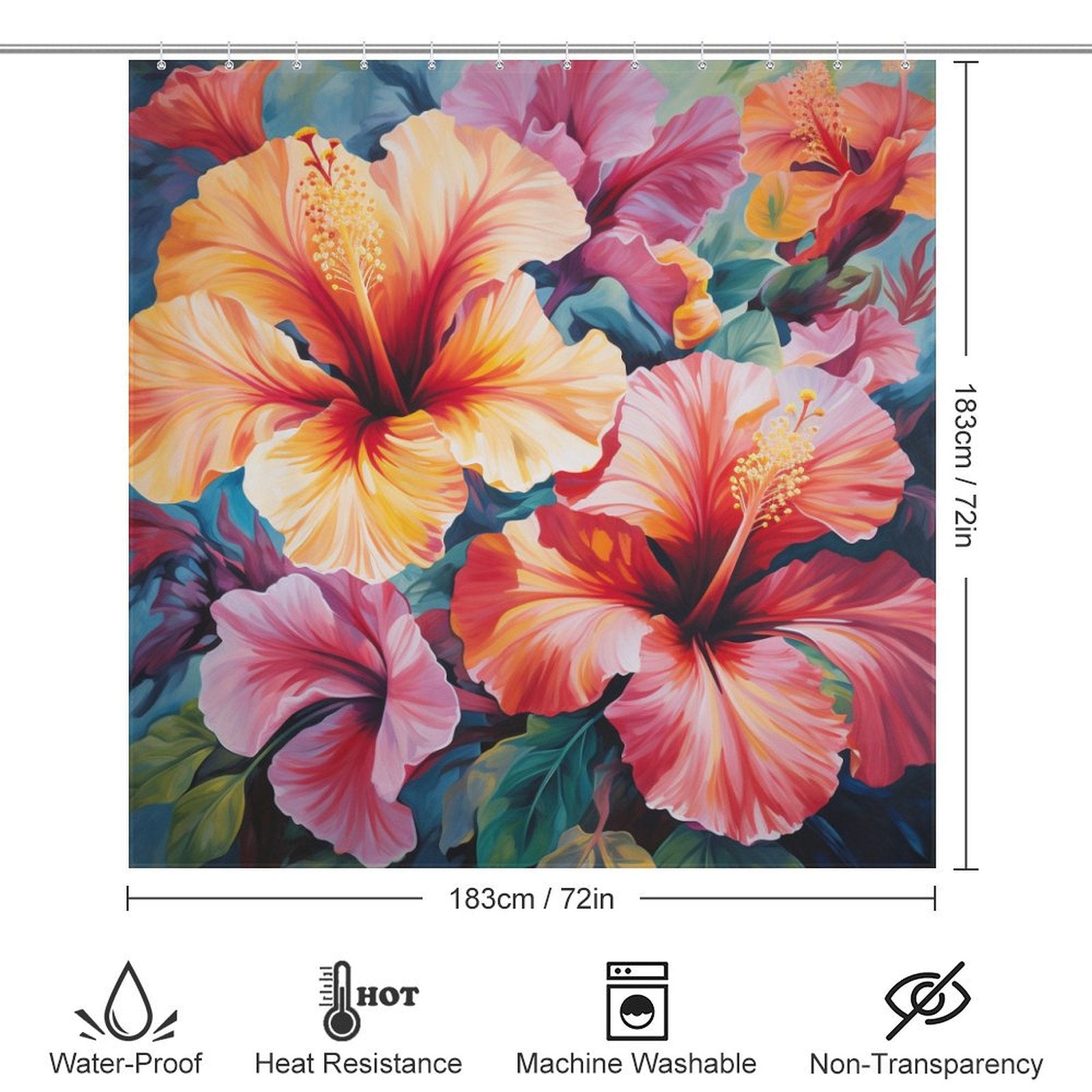 EnchantingFlora Hibiscus Shower Curtain