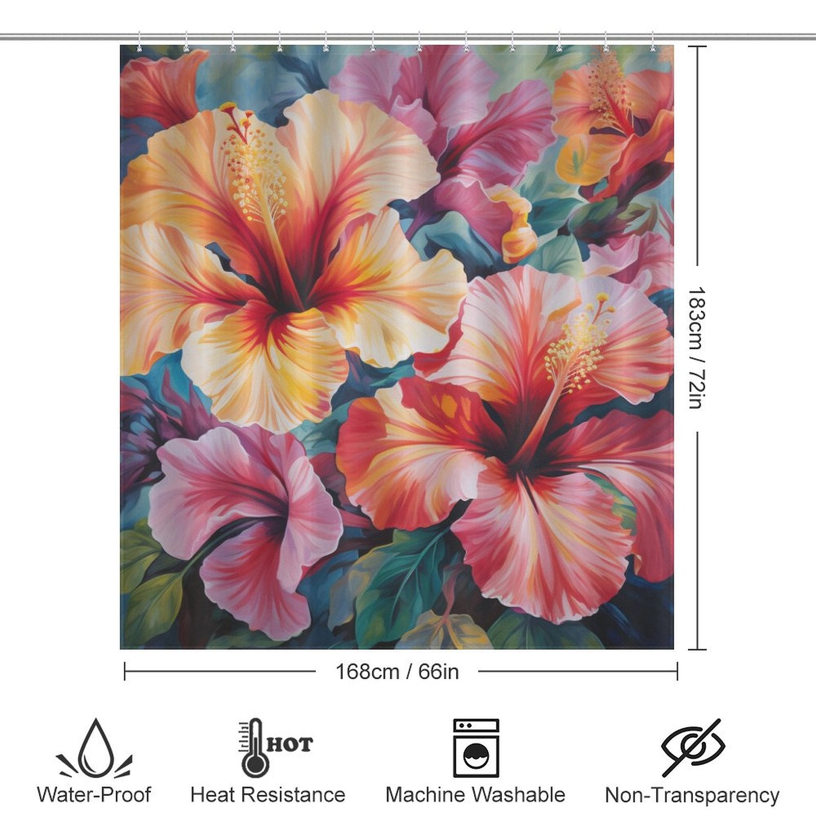 EnchantingFlora Hibiscus Shower Curtain