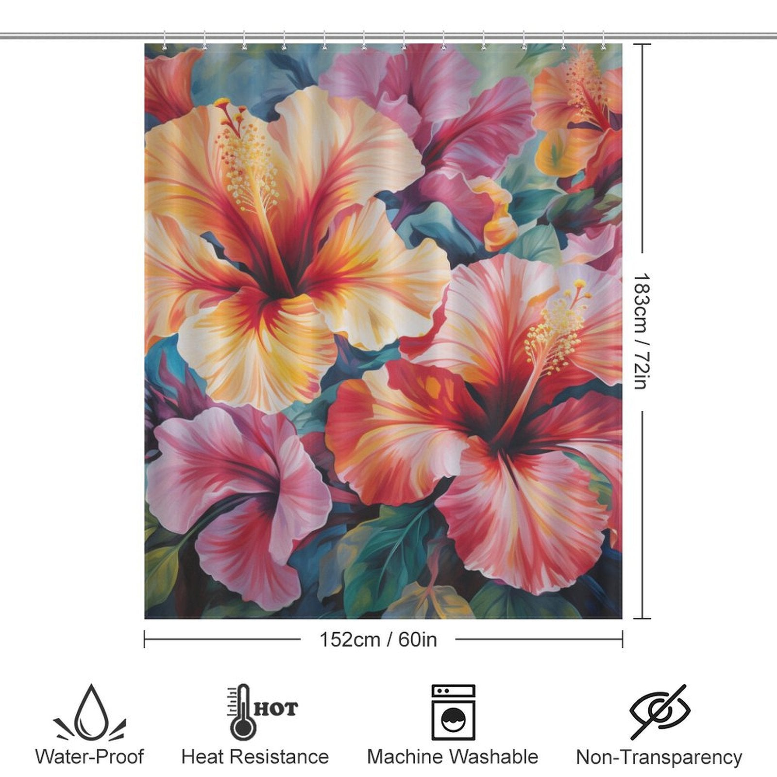 EnchantingFlora Hibiscus Shower Curtain