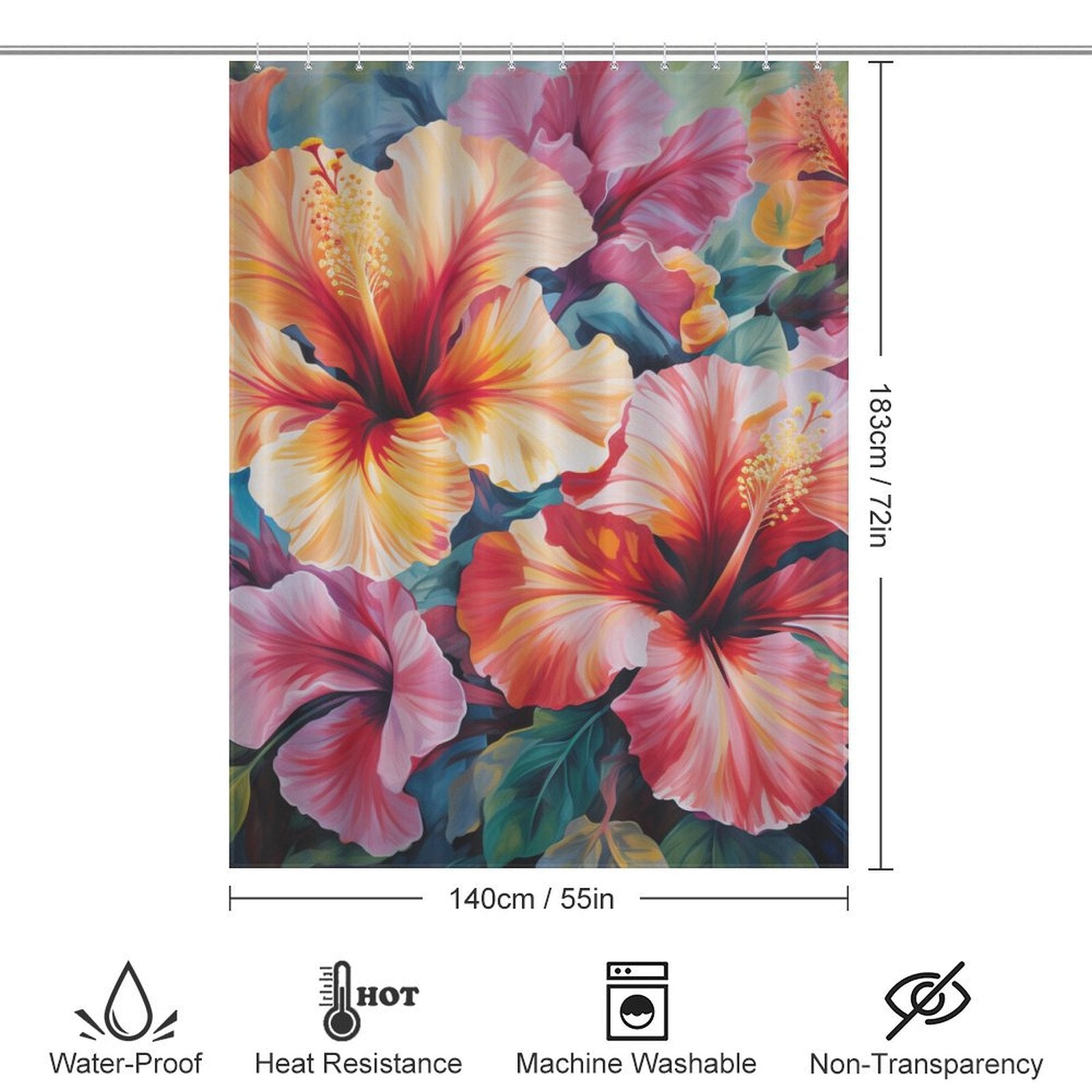 EnchantingFlora Hibiscus Shower Curtain