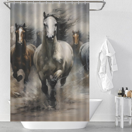 Equestrian Power Scene Shower Curtain