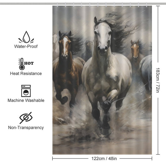 Equestrian Power Scene Shower Curtain