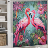 Exotic Avian Vibes Flamingo Shower Curtain