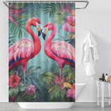 Exotic Avian Vibes Flamingo Shower Curtain